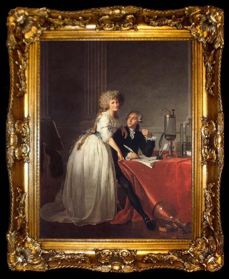 framed  Jacques-Louis David Antoine-Laurent Lavoisier and His Wife, ta009-2